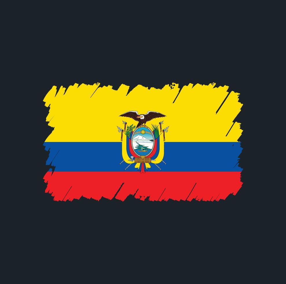 ecuador flagge bürste vektor