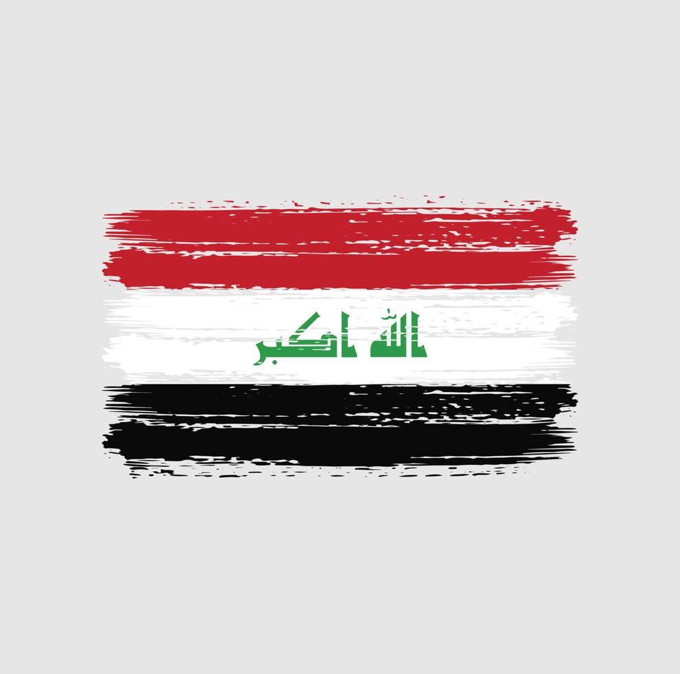 irak flagga penseldrag. National flagga vektor