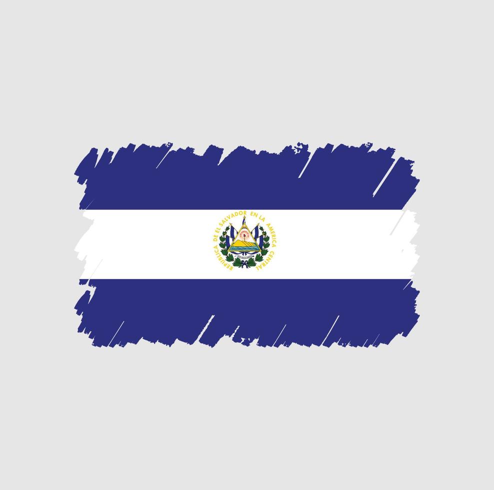 El Salvador flagga borste vektor