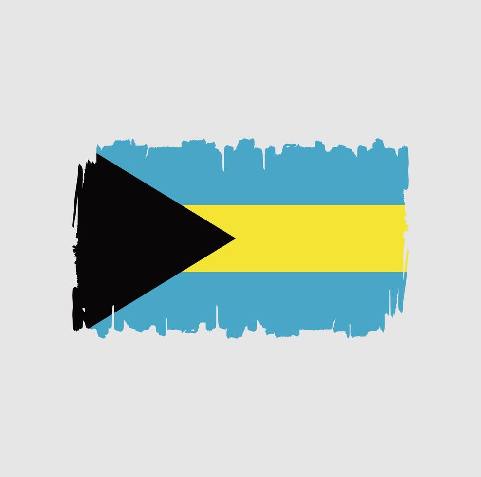 Bahamas flagga penseldrag. National flagga vektor