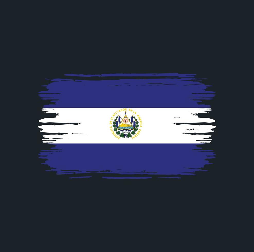 el salvador flag pinsel. Nationalflagge vektor