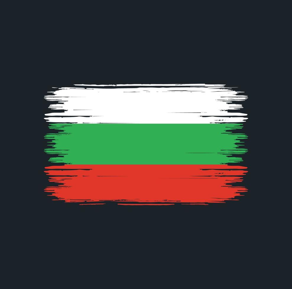Bulgariens flagga borste. National flagga vektor