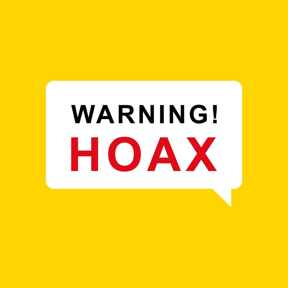 Internet-Hoax-Warnetikettenvektor. perfekt für Designelemente von Fake-News- und Hoax-News-Kampagnen. Grunge-Stempelvorlage, die die Verbreitung gefälschter Nachrichten verbietet. vektor