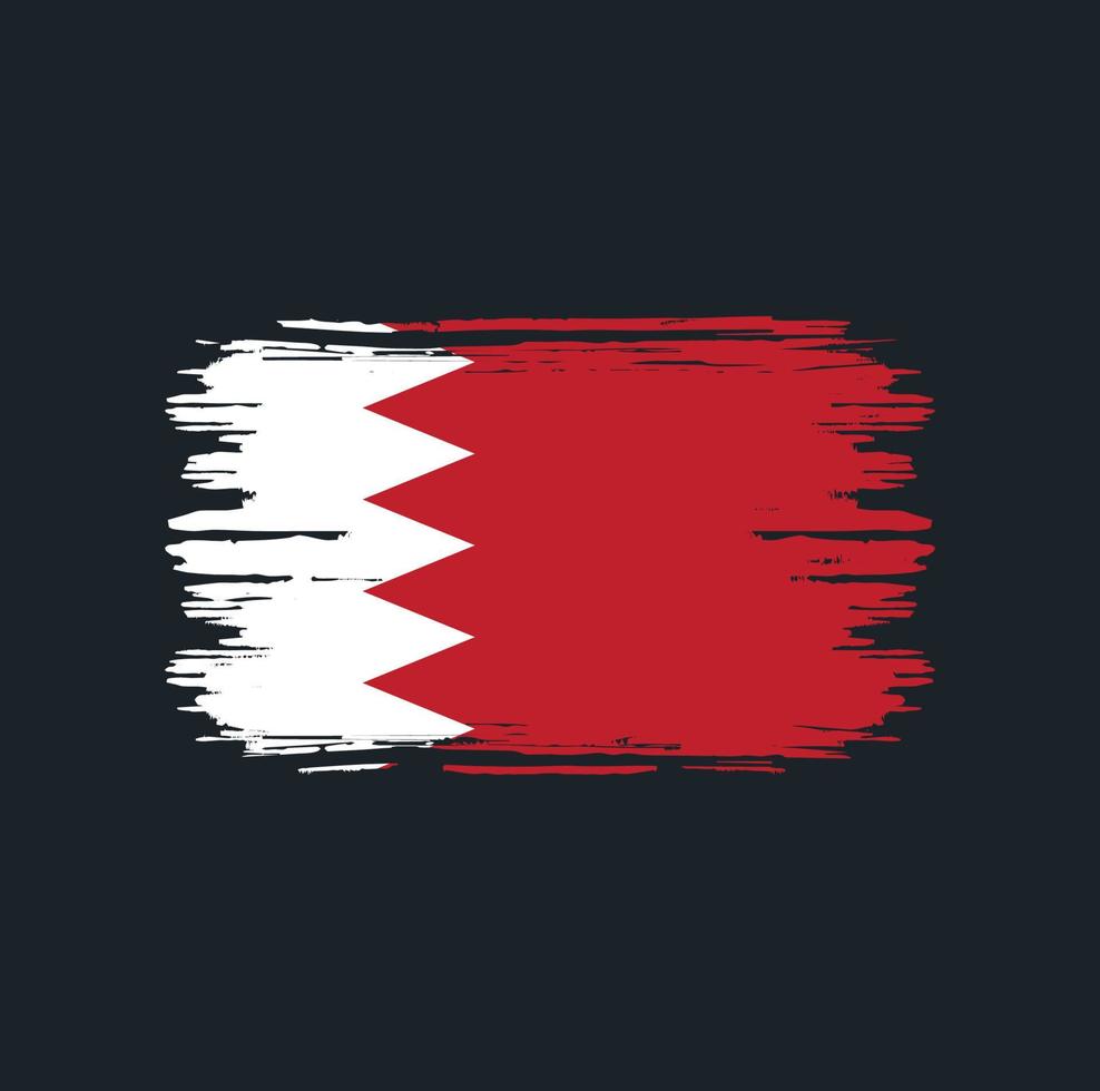 Bürste der Bahrain-Flagge. Nationalflagge vektor