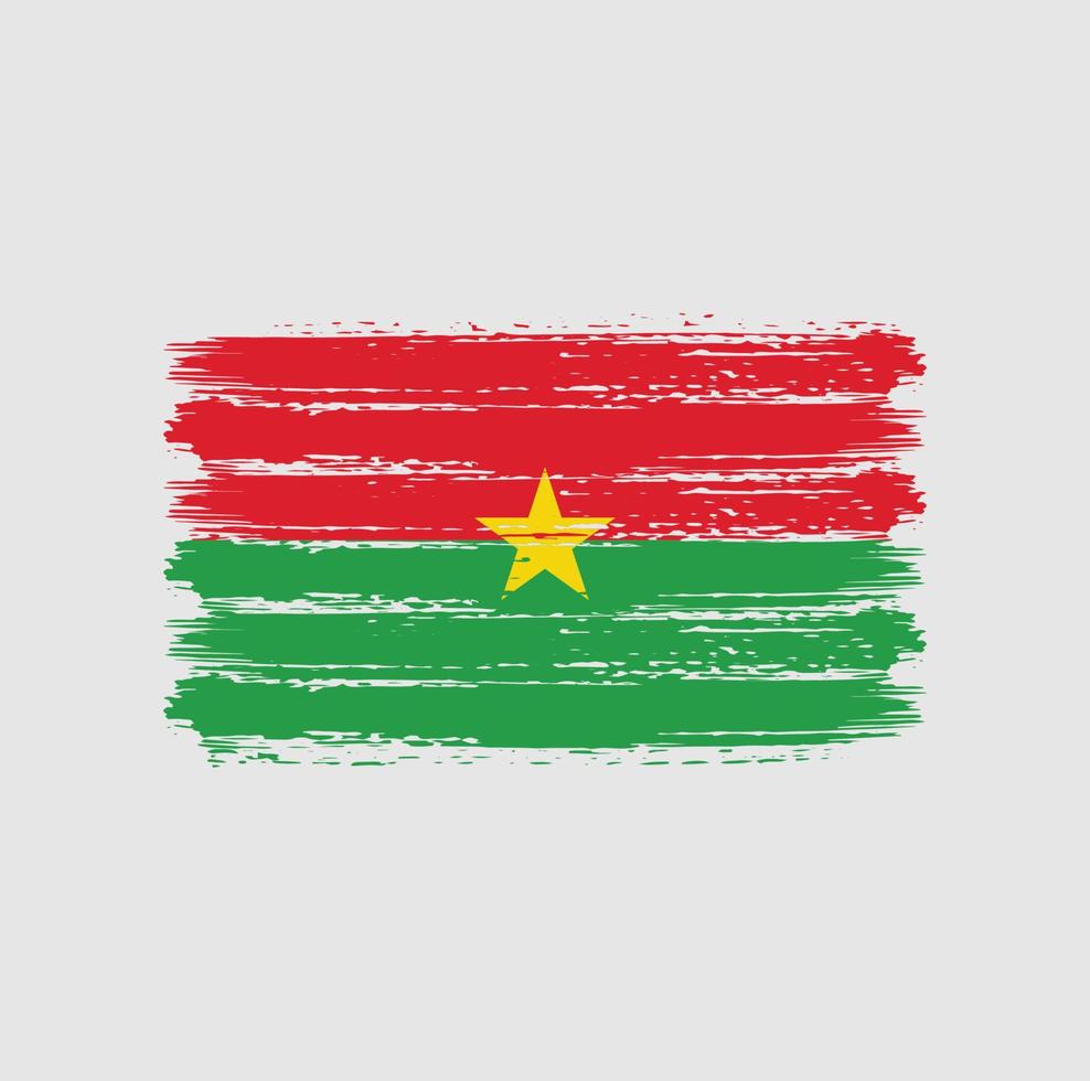 burkina faso flagge pinselstriche. Nationalflagge vektor