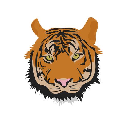 Schöner Wiled Tiger Vector Realstic Illustration