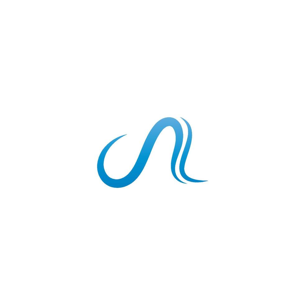 Wellensymbol-Logo-Design-Vektor vektor