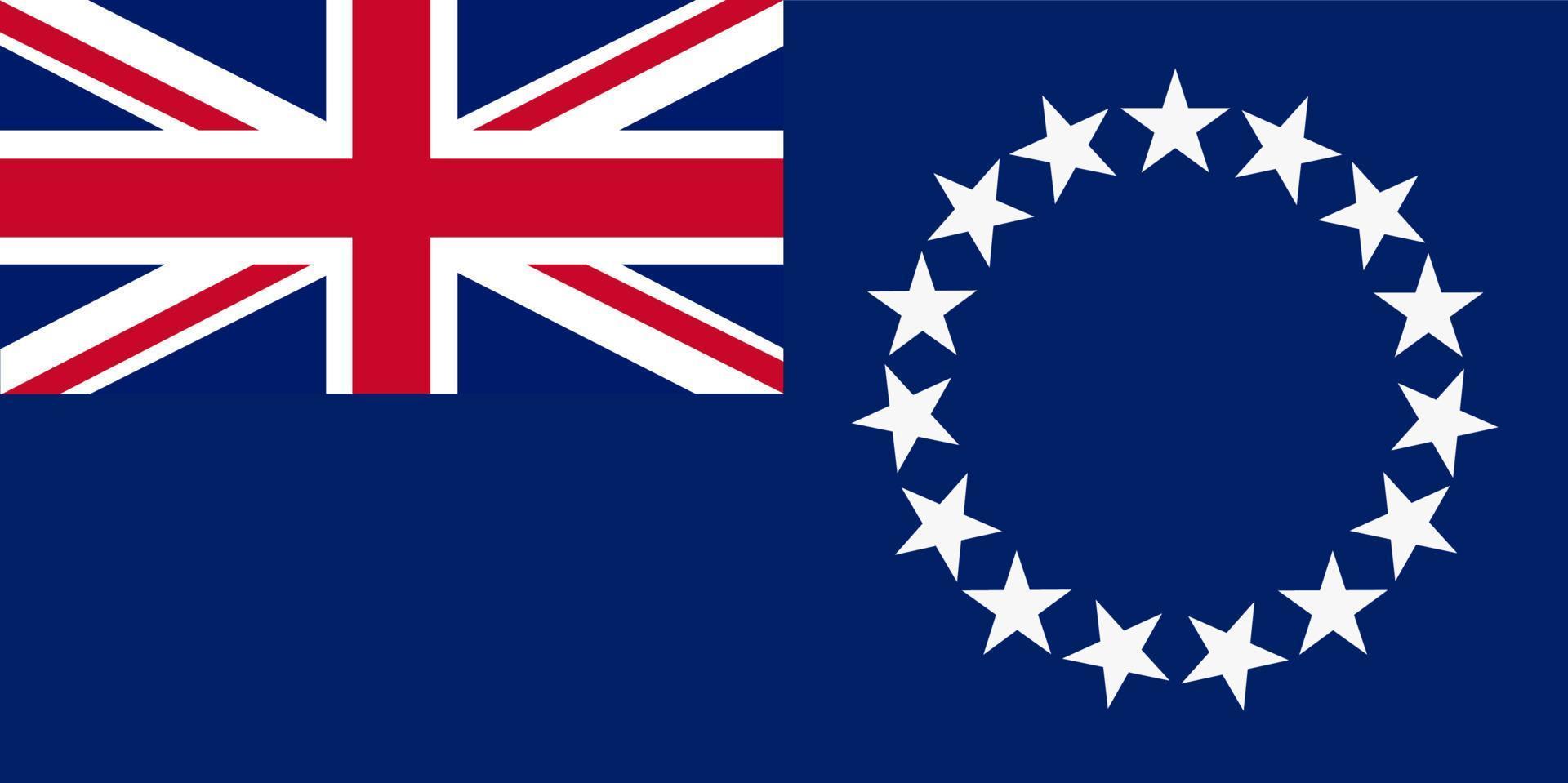 Cook Islands flagga vektor