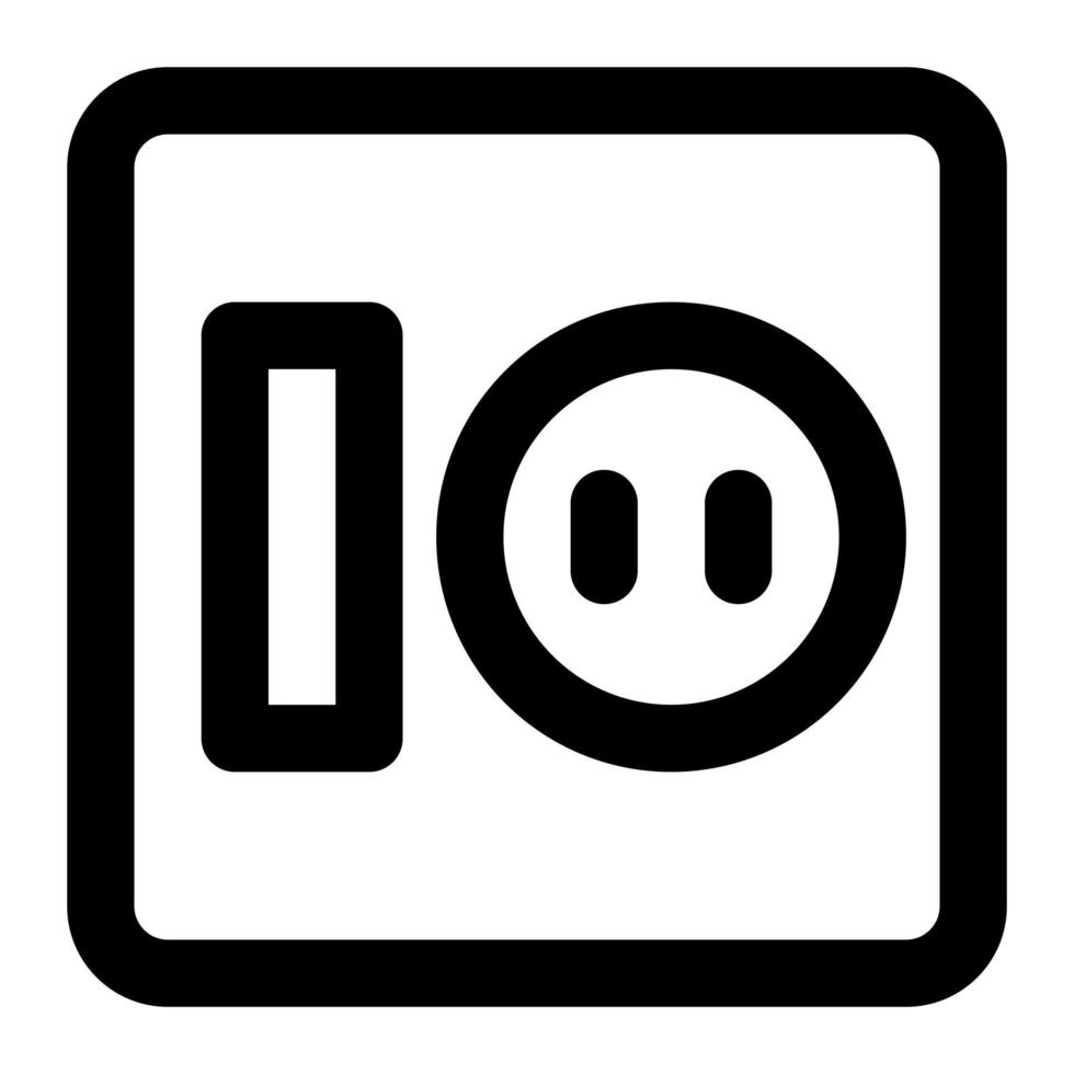 Lichtschalter mit Umrisssymbol geeignet für Haus-Icon-Set vektor