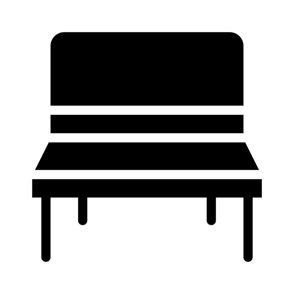 Stuhl mit solidem Symbol, geeignet für Haus-Icon-Set vektor