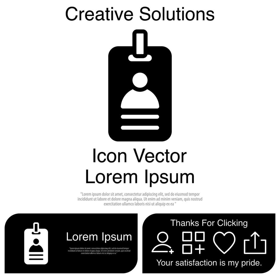 ID-kort ikon vektor eps 10