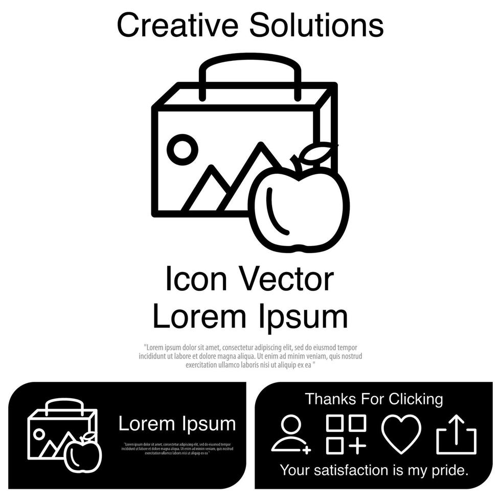 lunchlåda ikon vektor eps 10