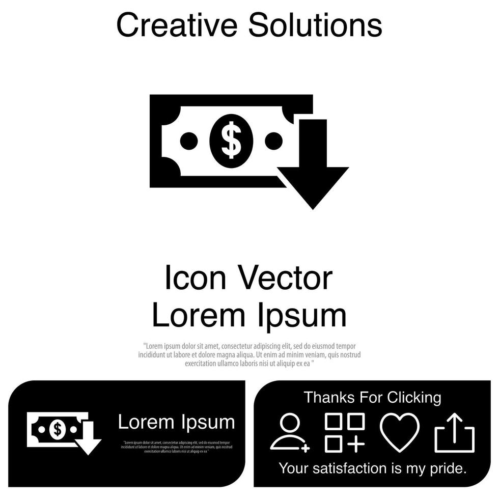 Down-Investment-Icon-Vektor eps 10 vektor