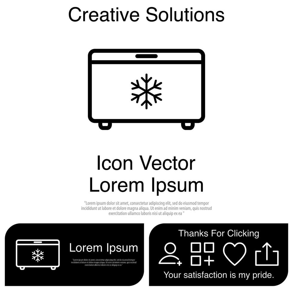 Gefrierschrank-Icon-Vektor eps 10 vektor