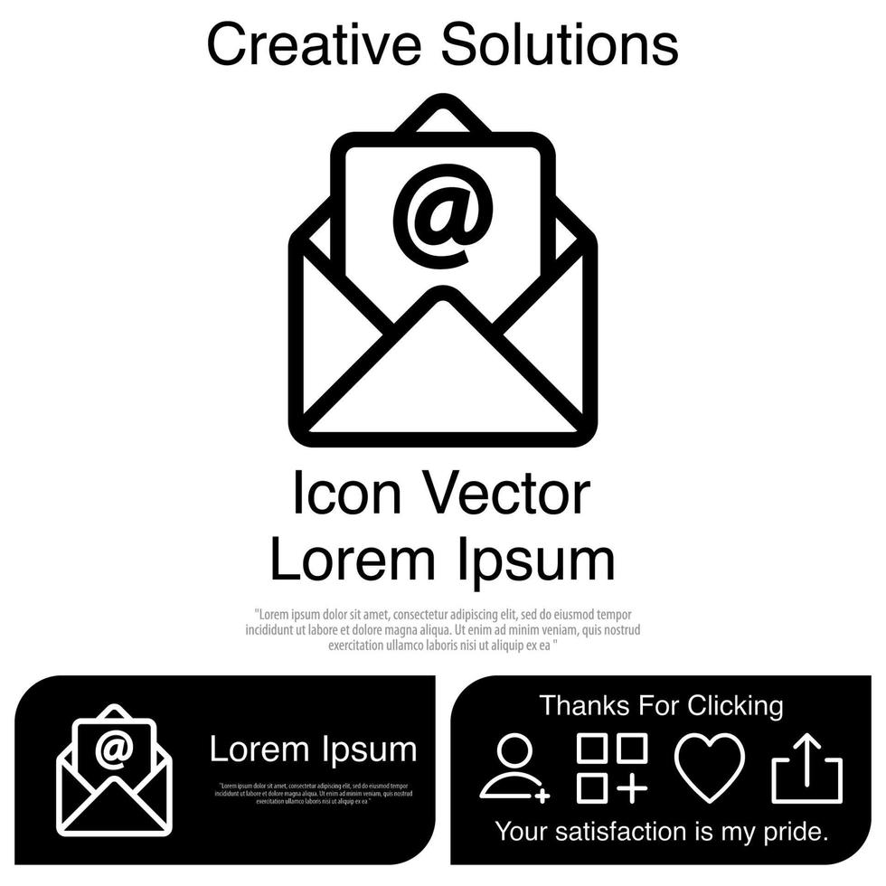 Briefumschlag-Icon-Vektor eps 10 vektor