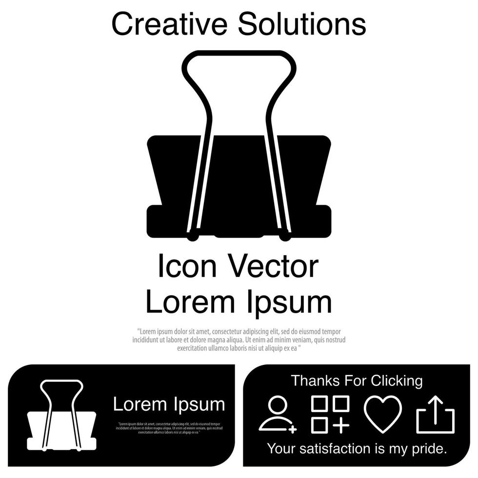 Binder-Clip-Icon-Vektor eps 10 vektor
