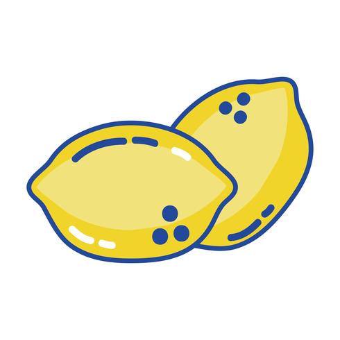 köstliche Zitronen Bio-Obst essen vektor