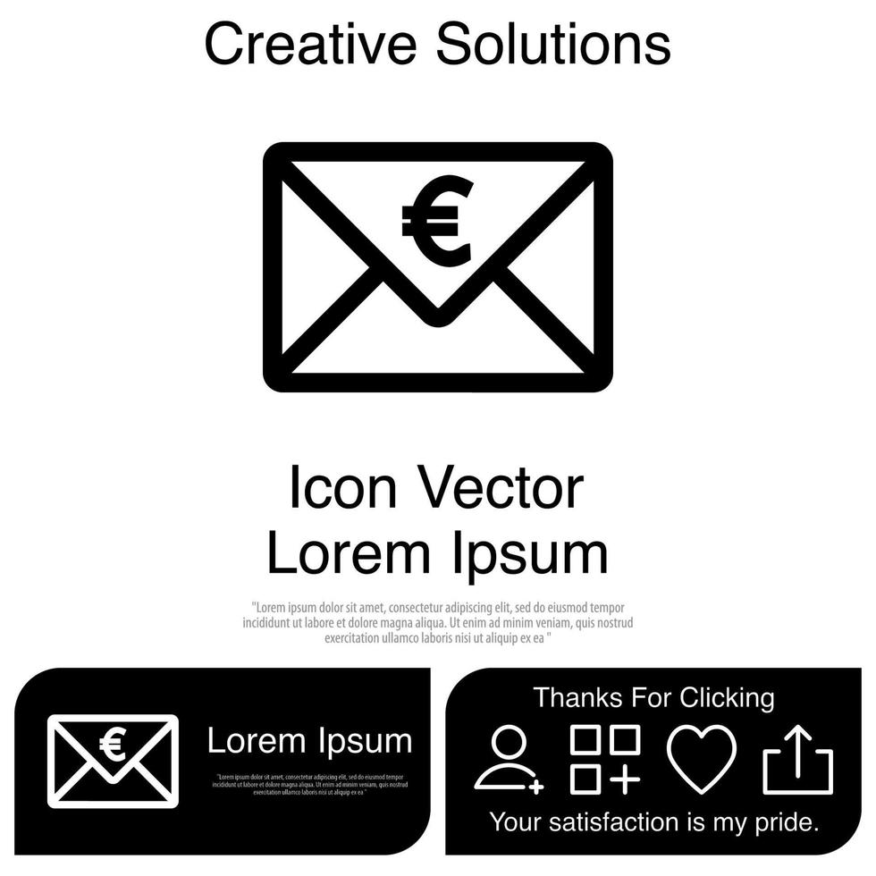 Umschlag mit Geld-Icon-Vektor eps 10 vektor