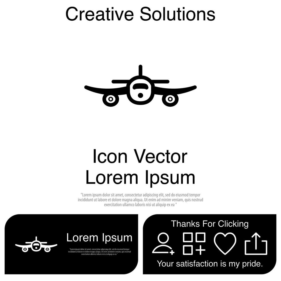 Flugzeug-Icon-Vektor eps 10 vektor