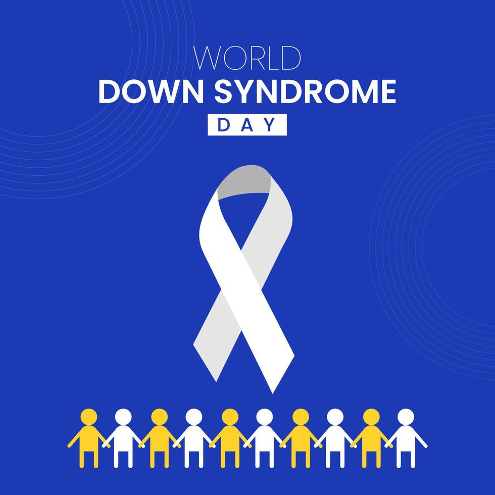 World down syndrome day inlägg på sociala medier vektor