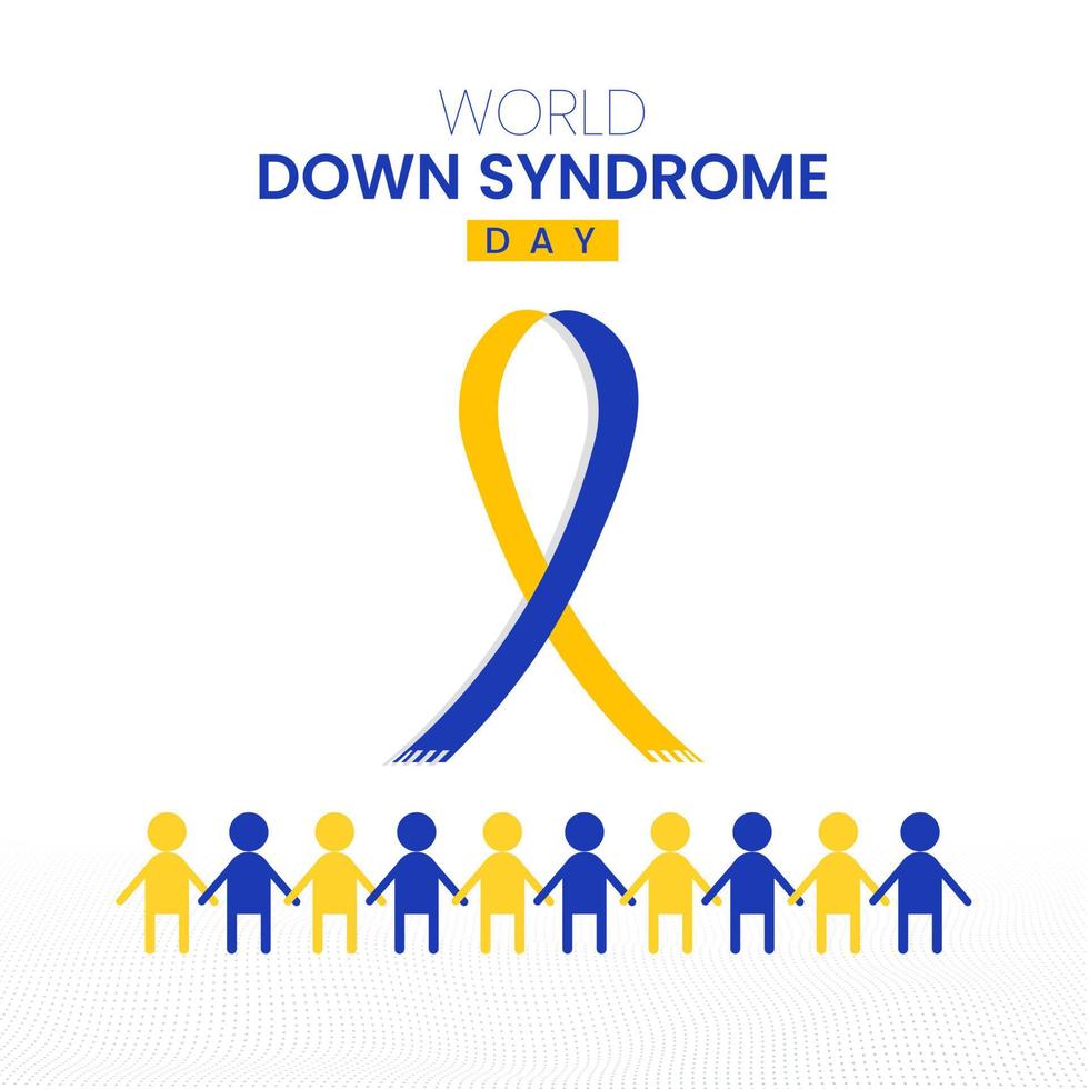 World down syndrome day inlägg på sociala medier vektor