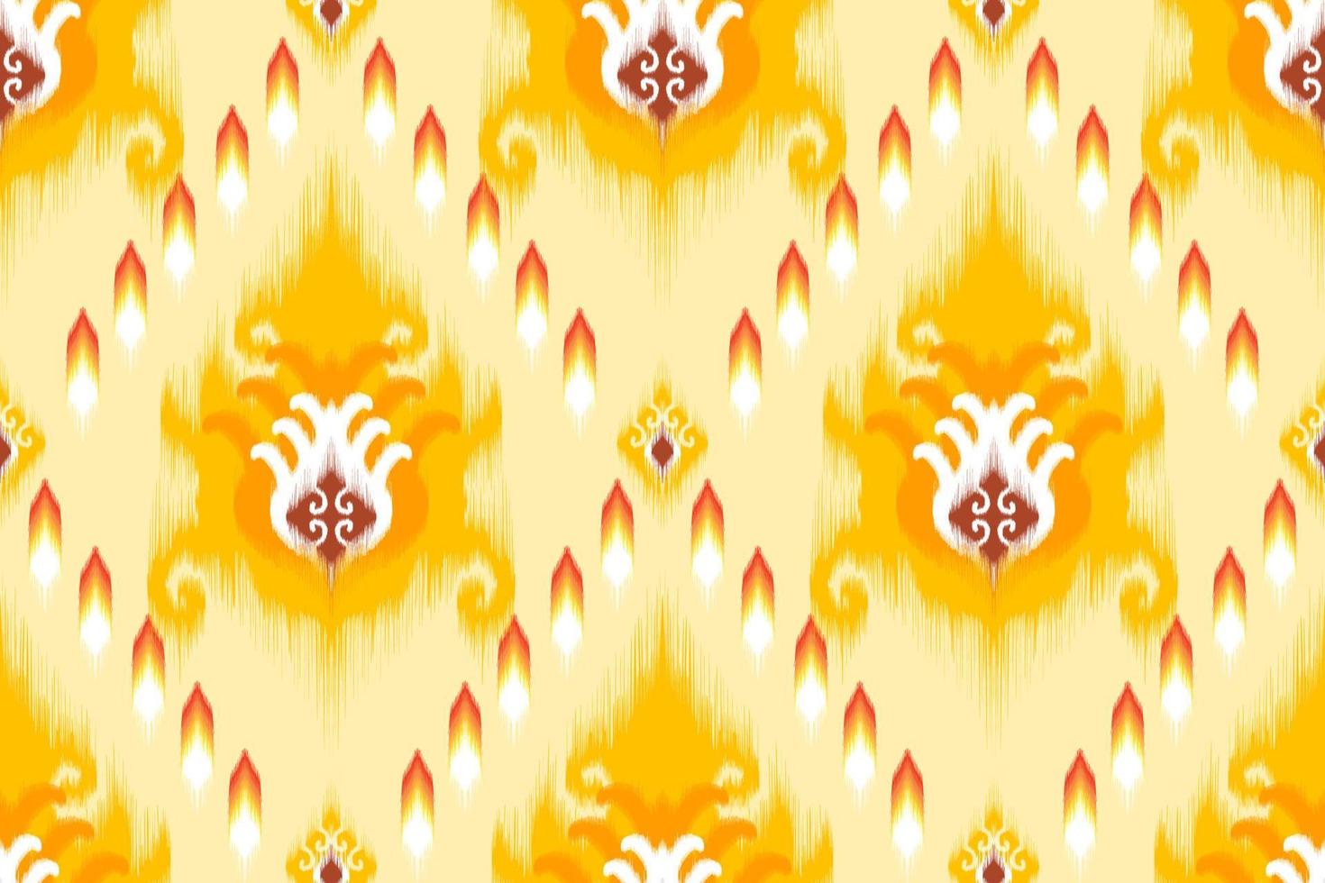 ikat ethnisches nahtloses musterdesign. aztekischer Stoff Teppich Mandala Ornament Chevron Textildekoration Tapete. Stammesseide native traditionelle Stickerei Vektorgrafiken Hintergrund vektor