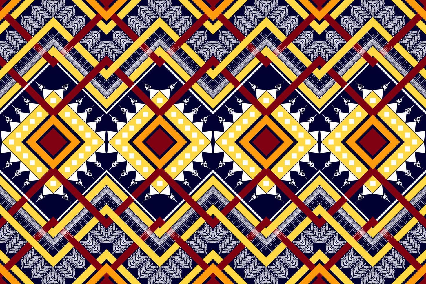 ethnisches geometrisches nahtloses Musterdesign. aztekischer Stoff Teppich Mandala Ornament Chevron Textildekoration Tapete. Tribal Truthahn afrikanische indische traditionelle Stickerei Vektor Hintergrund