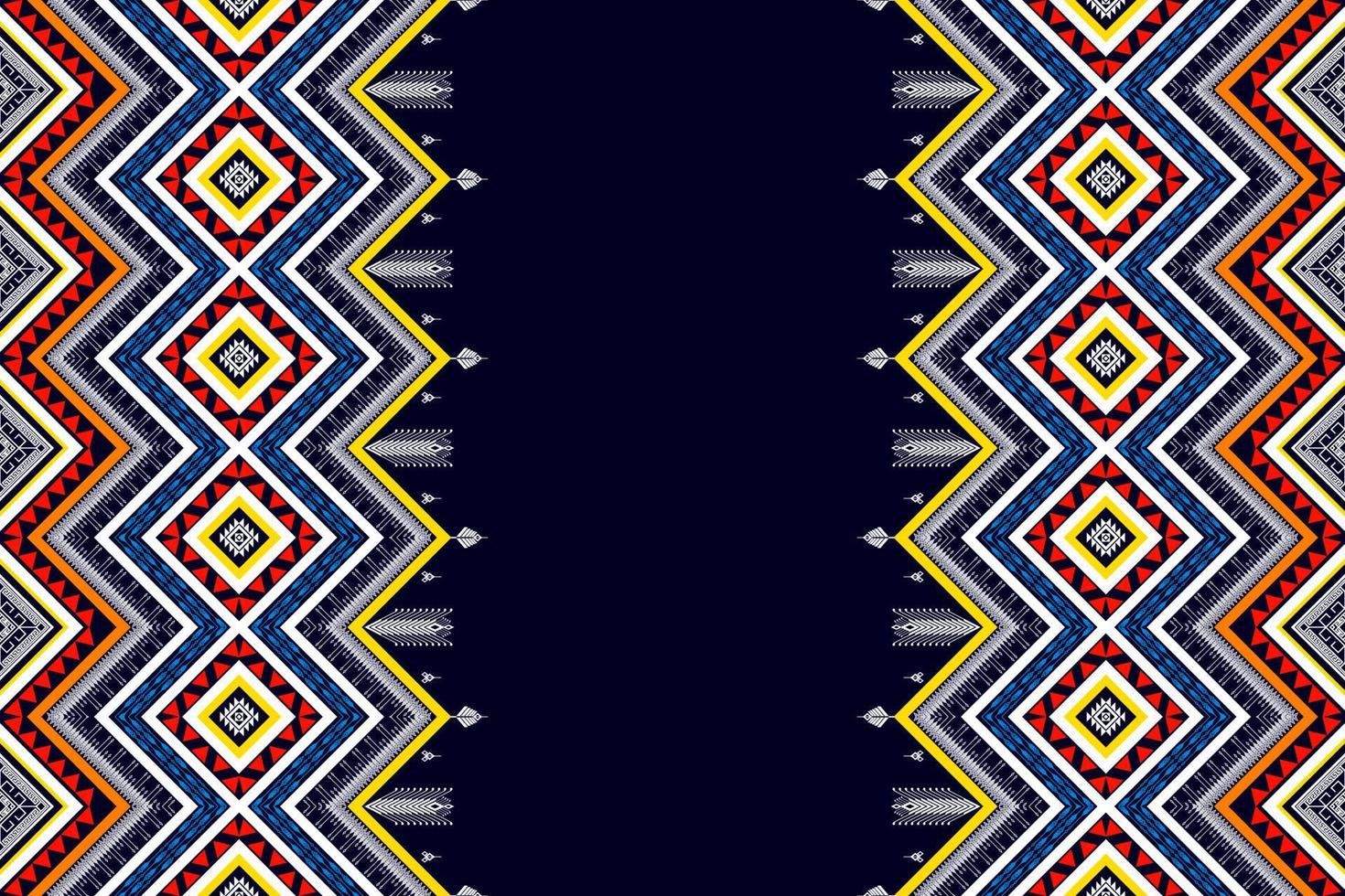 geometrisches ethnisches nahtloses Musterdesign. aztekischer Stoff Teppich Mandala Ornament Chevron Textildekoration Tapete. Tribal Truthahn afrikanische indische traditionelle Stickerei Vektor Illustration Hintergrund