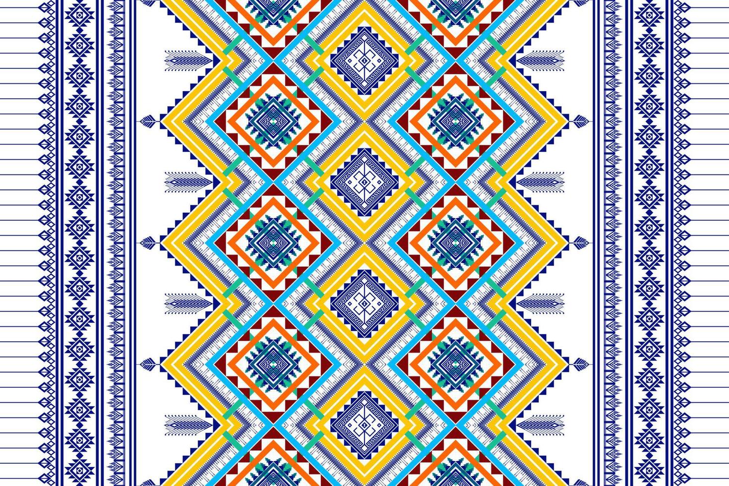 geometrisk etnisk mönsterdesign. Aztec tyg matta mandala prydnad chevron textil dekoration tapeter. tribal kalkon afrikansk indisk traditionell broderi bakgrund vektor