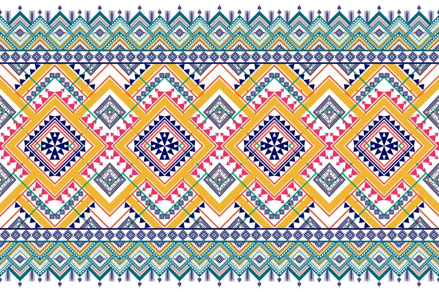 geometrisches ethnisches nahtloses Musterdesign. aztekischer Stoff Teppich Mandala Ornament Chevron Textildekoration Tapete. Tribal Truthahn afrikanische indische traditionelle Stickerei Ornament Hintergrund vektor