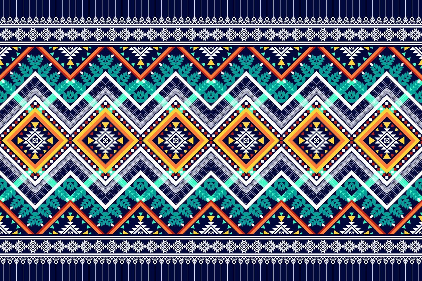 geometrisk etnisk sömlös design. Aztec tyg matta mandala prydnad chevron textil dekoration tapeter. tribal kalkon afrikansk indisk traditionell broderi vektor illustration bakgrund