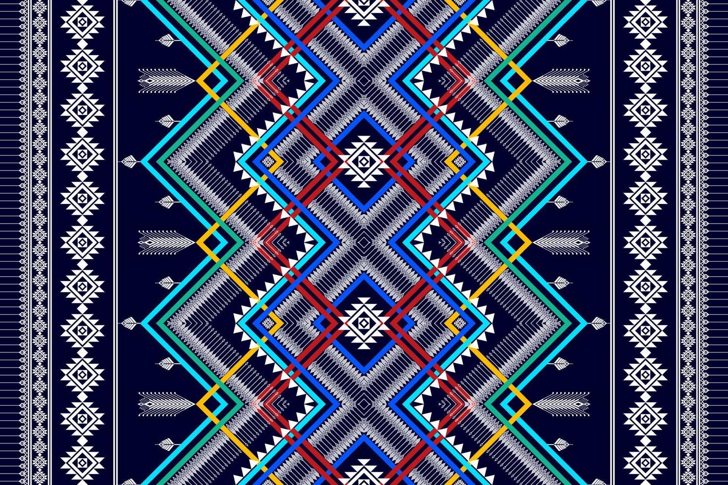 geometrisches ethnisches nahtloses Musterdesign. aztekischer Stoff Teppich Mandala Ornament Chevron Textildekoration Tapete. Tribal Truthahn afrikanische indische traditionelle Stickmuster vektor