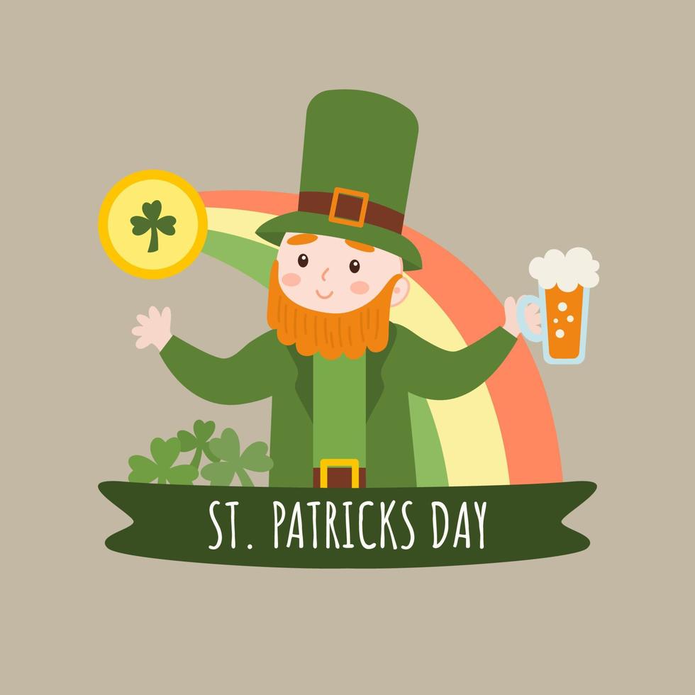 st patricks day gruß illustration vektorkonzept vektor