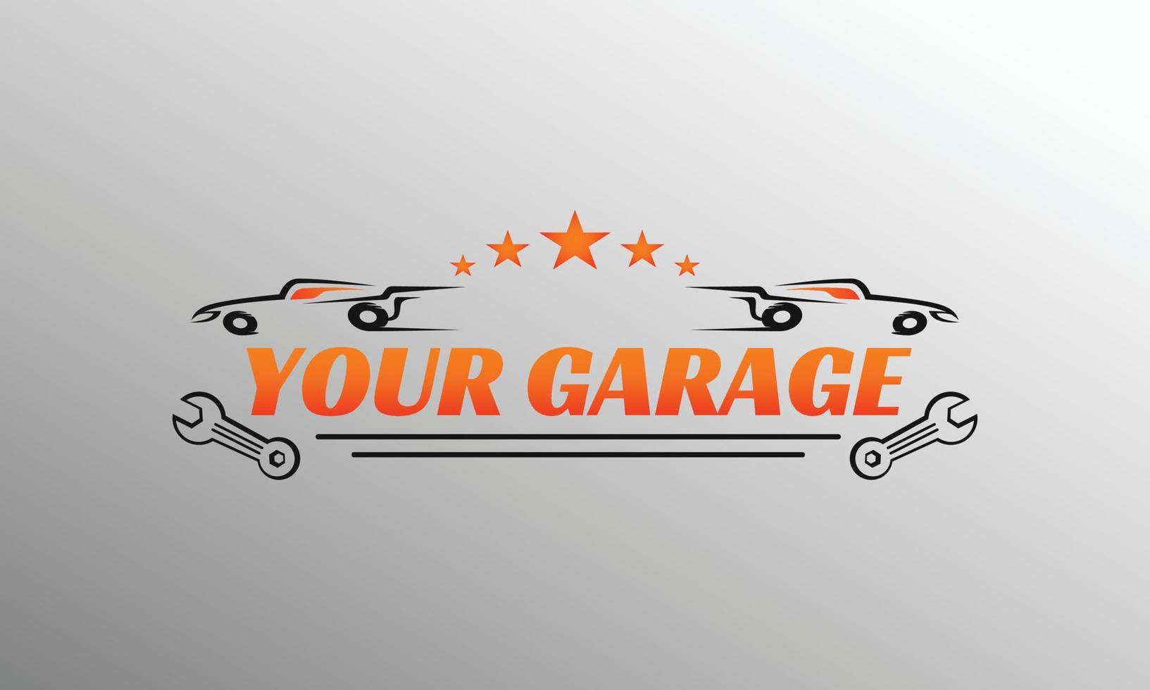 bil linje logotyp mall för garage eller community vektor