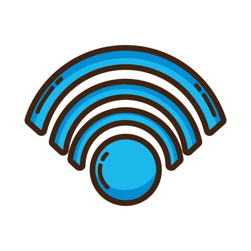 färg wifi-symbol till anslutning på den digitala webben vektor