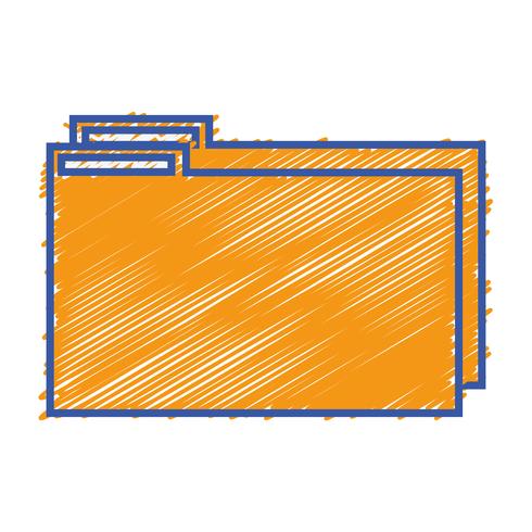 färgmappsfil för att spara dokumentinformation i arkivet vektor