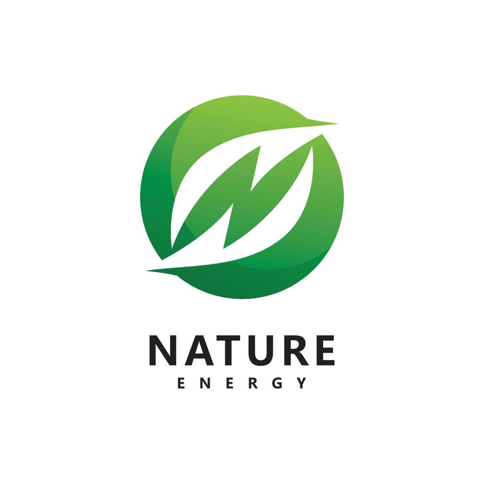 Öko-Energie-Logo-Vektor-Vorlage vektor