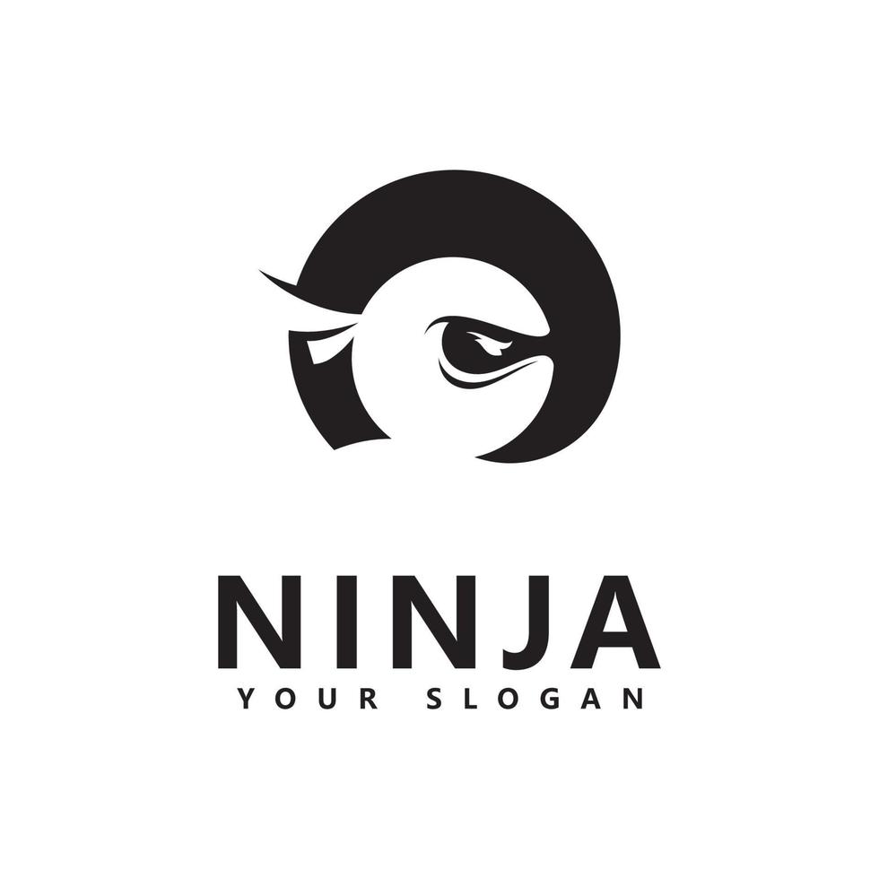 ninja logotyp ikon vektor illustration