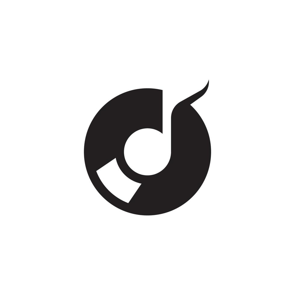 Vektorvorlage für das Musiknoten-Logo vektor