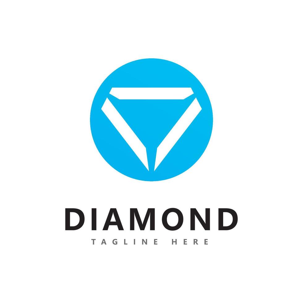 Diamant-Logo-Vektor-Design-Vorlage vektor