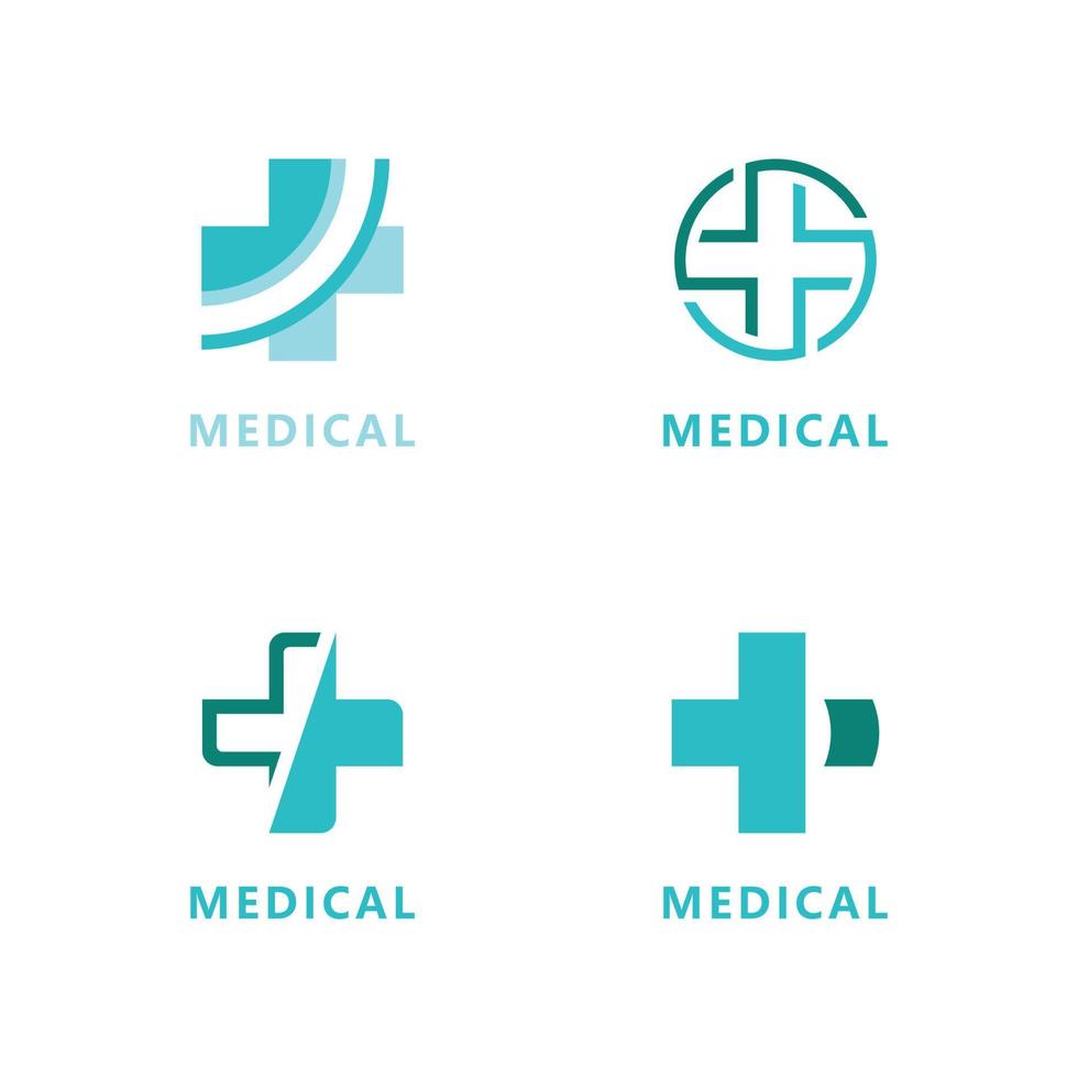 hälso-och sjukvård logotyp ikon vektor illustration isolerad på vit bakgrund