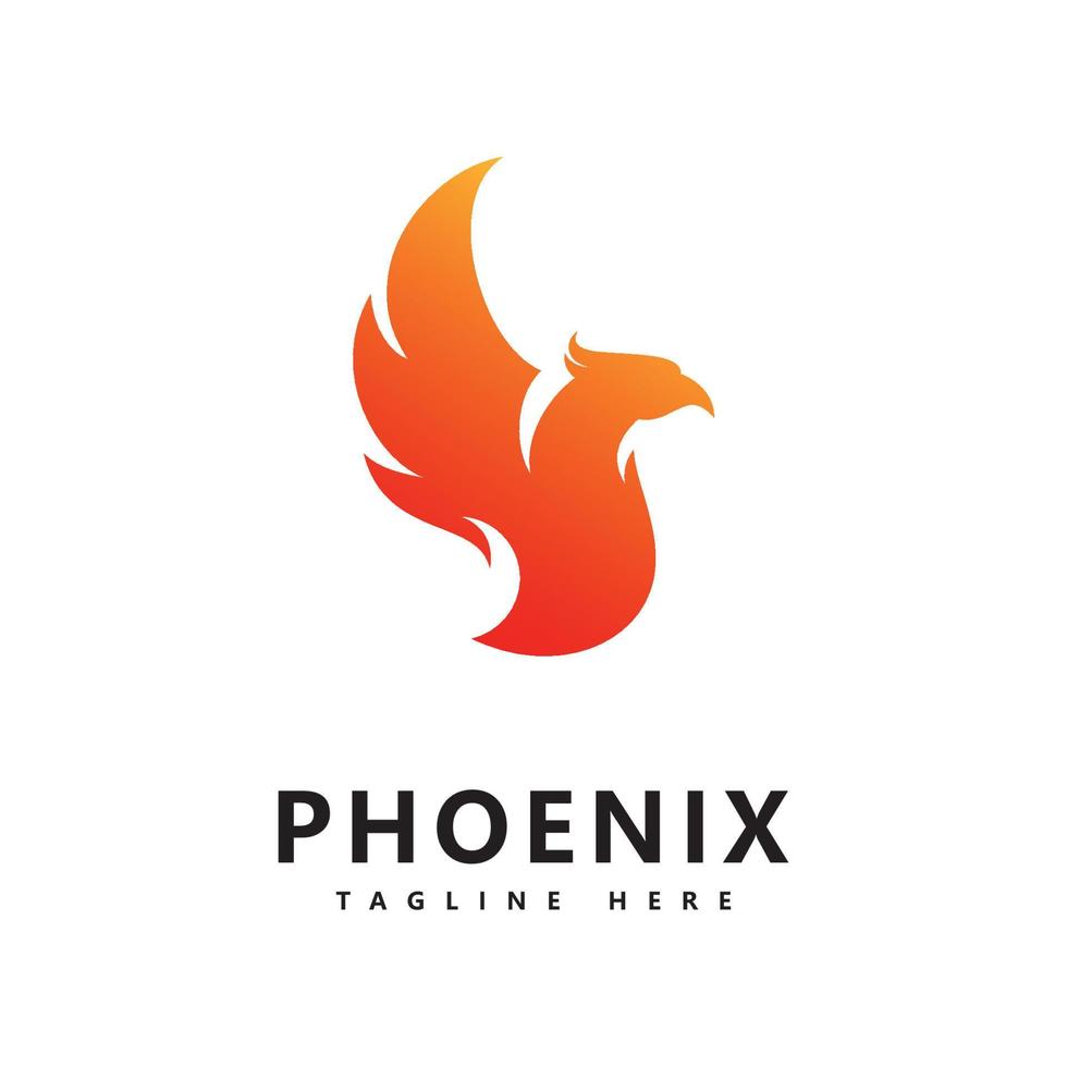 Phönix-Logo-Vektor-Template-Design vektor