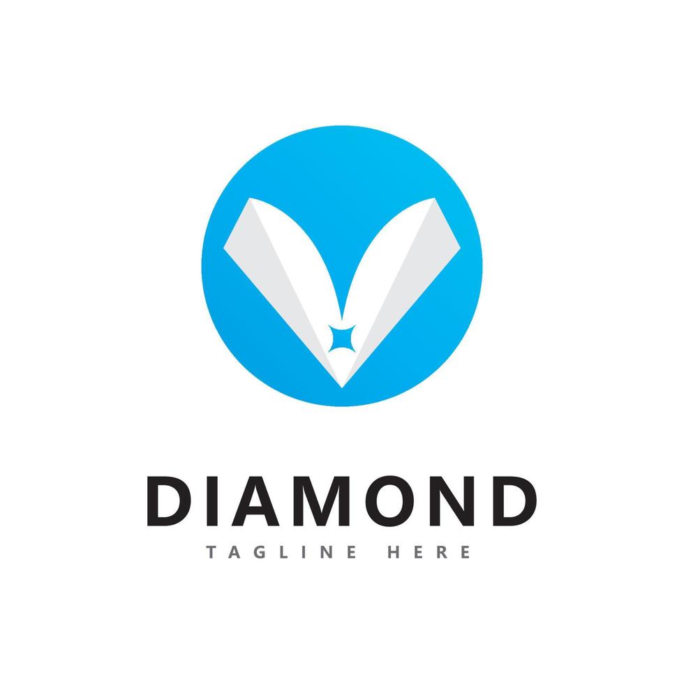 Diamant-Logo-Vektor-Design-Vorlage vektor