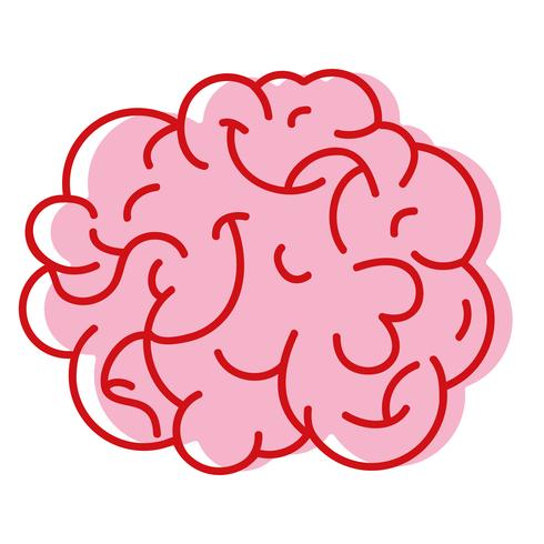 mänskliga hjärnans anatomi till kreativa och intellekt vektor