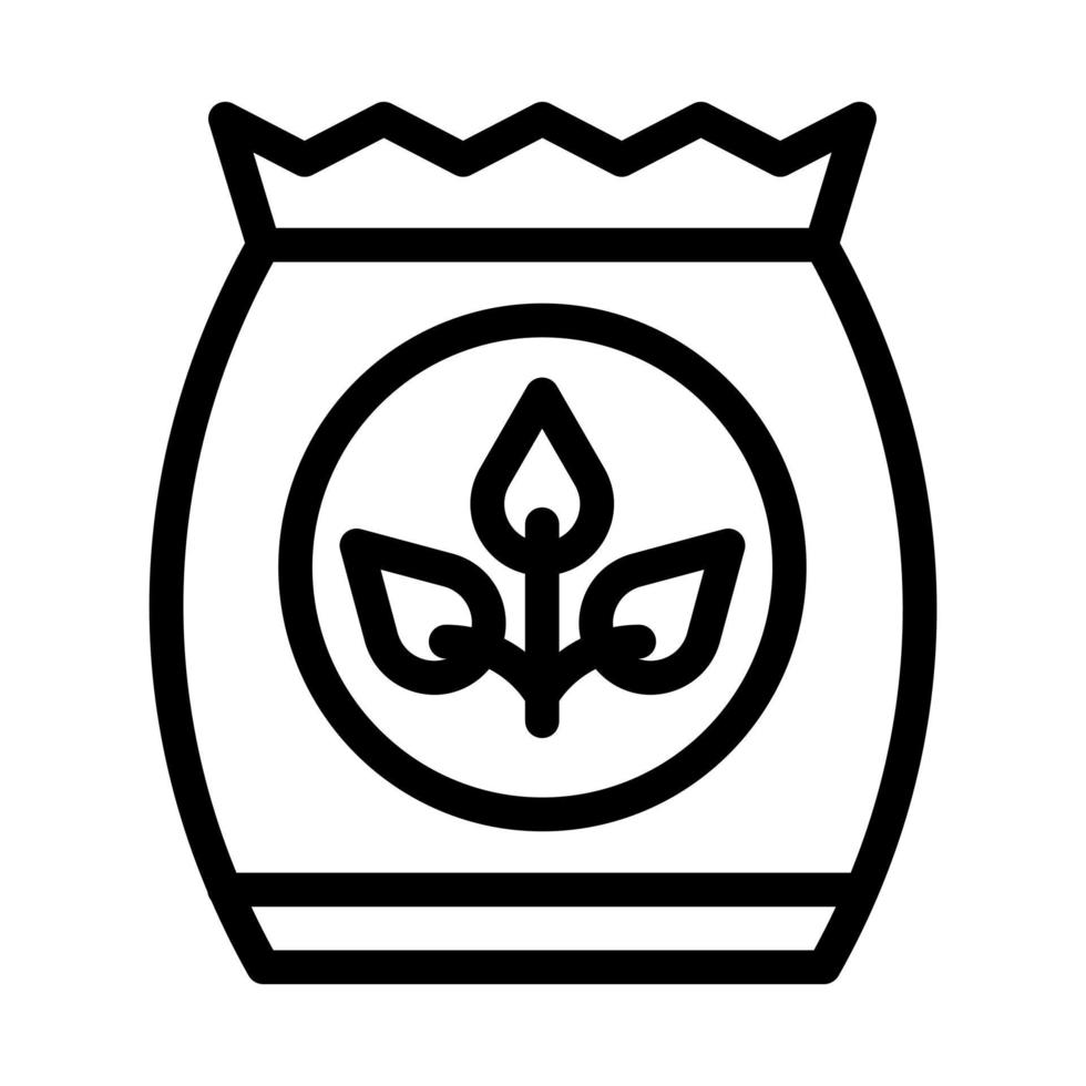 Samenbeutel-Liniensymbol vektor