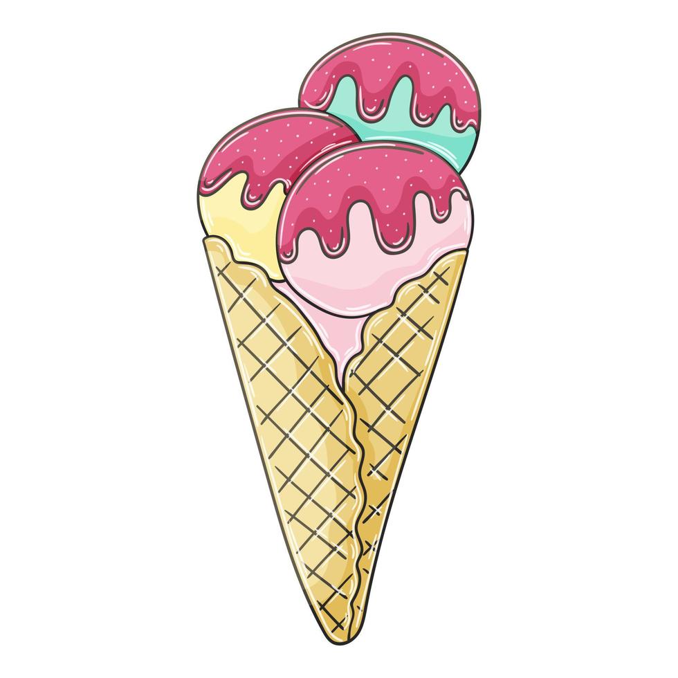 illustration im handzeichnungsstil. süßes dessert, grafisches element für design vektor