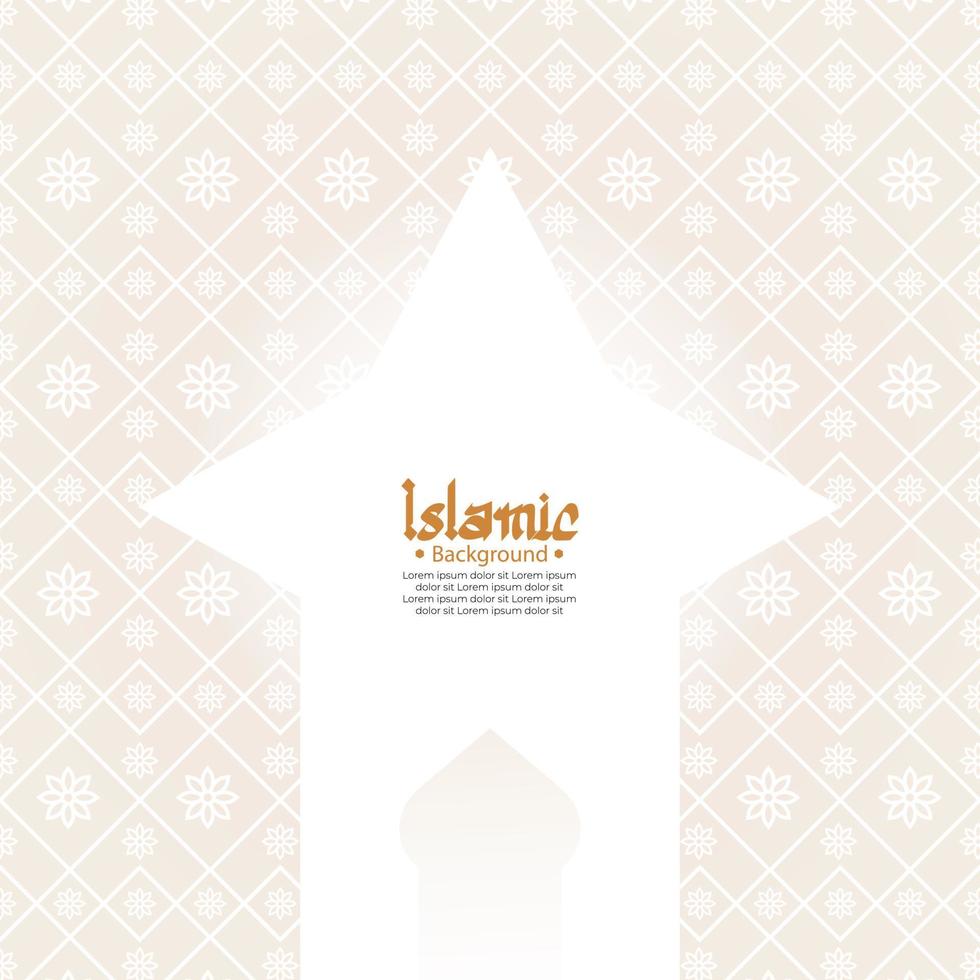 islamisches arabisches Muster Hintergrundvektorillustrationsgrafikdesign. vektor