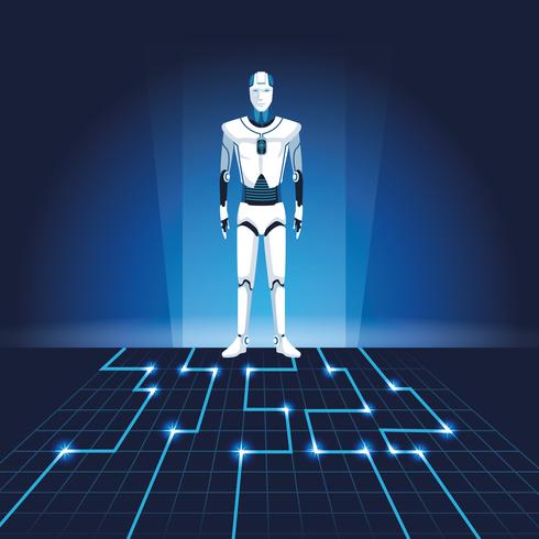 humanoid robot avatar vektor