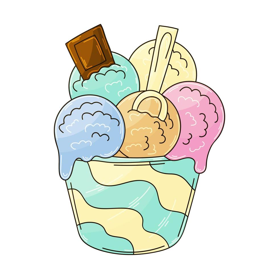 illustration im handzeichnungsstil. süßes dessert, grafisches element für design vektor