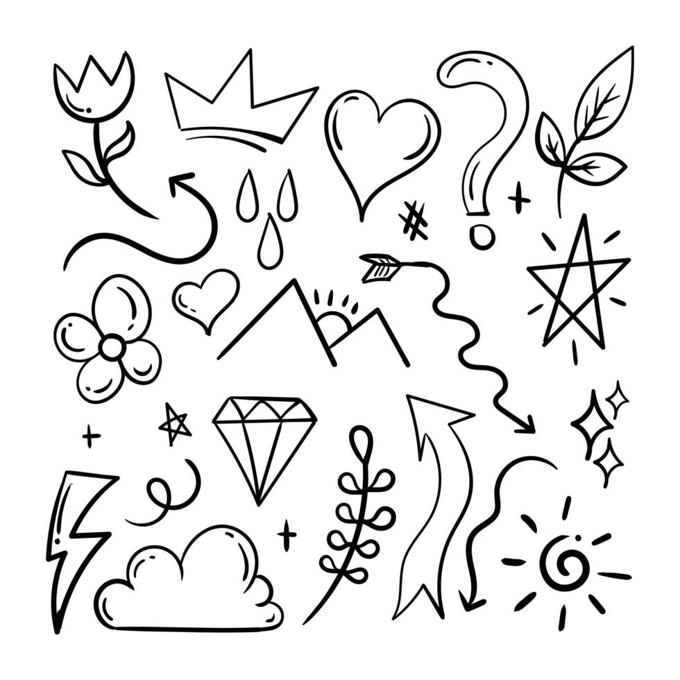 handgezeichneter abstrakter Scribble-Doodle-Premium-Vektor vektor